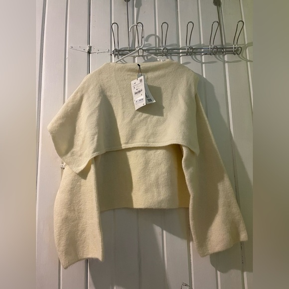 Zara bell sleeve draped sweater-small NWT - Picture 1 of 6